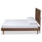 Baxton Studio Kioshi Mid-Century Modern Transitional Ash Walnut Finished Wood Queen Size Platform Bed 180-11152-9814-Zoro - alternate 2